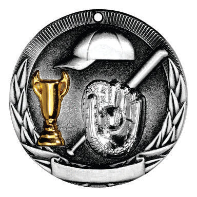 Baseball Tri-Color Medallion