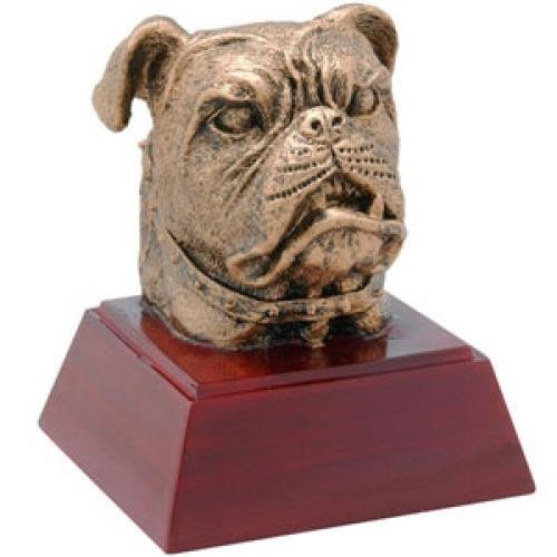 Bulldog Head Resin Mascot Awards