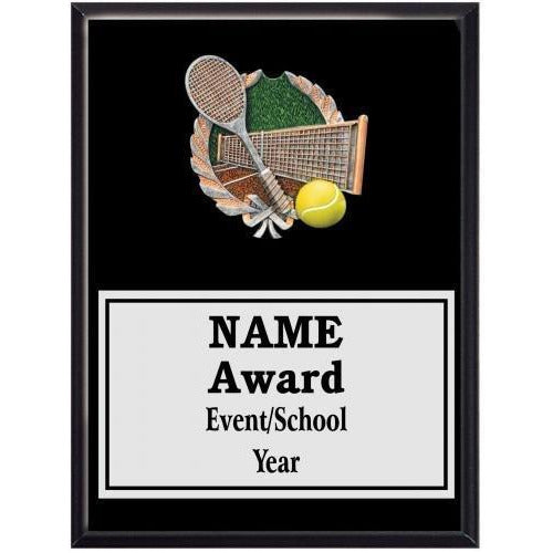 Tennis Icon Plaque - Black Finish