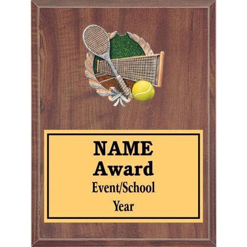 Tennis Icon Plaque - Cherry Finish