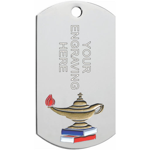 Lamp of Knowledge Dog Tag