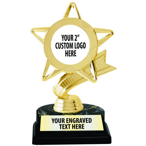 6 1/2" Gold Star Mylar Insert Trophy