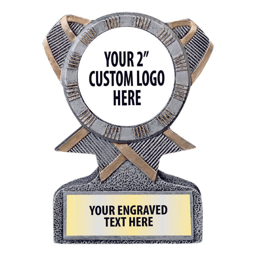 5" Action Ribbon Resin w/ 2" Logo