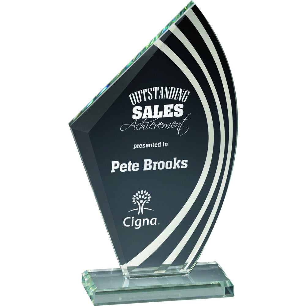Contour Sail Glass Award Crystal Glass Awards