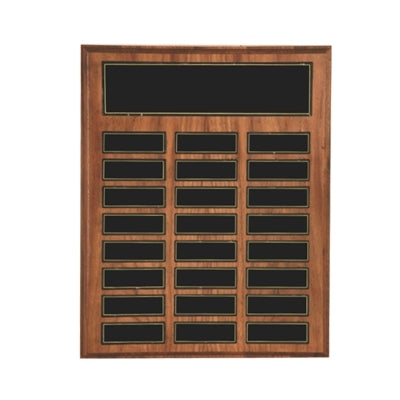 Walnut Perpetual Plaque with Black Plates