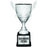 21" Silver Metal Cup Trophy on Black Royal Piano Finish Base