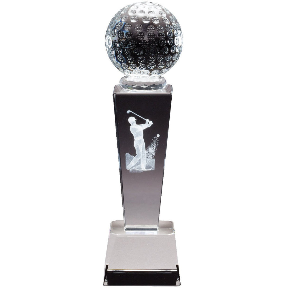9" Golf Crystal w/ 3D Image, Male