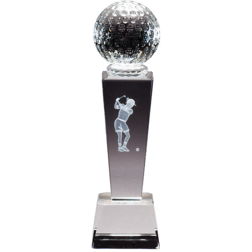 9" Golf Crystal w/ 3D Image, Female