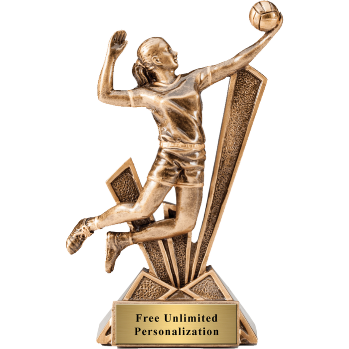 6 1/2" Volleyball Check Mate Resin Trophy