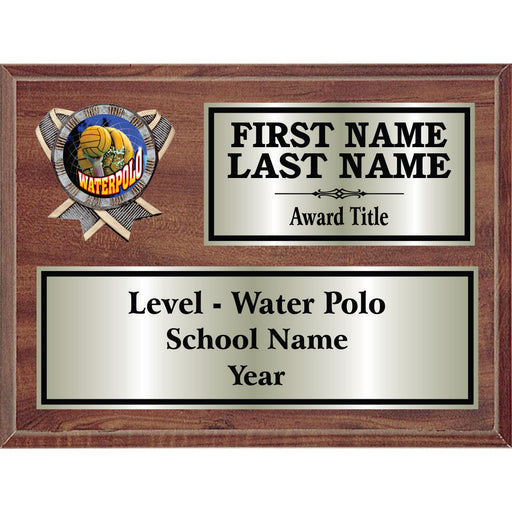 Water Polo Plaque
