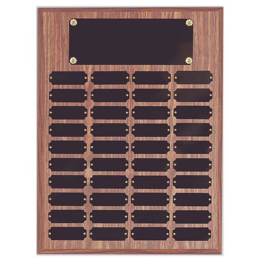 12" x 15" Perpetual Plaque w/ 40 Brass Plates