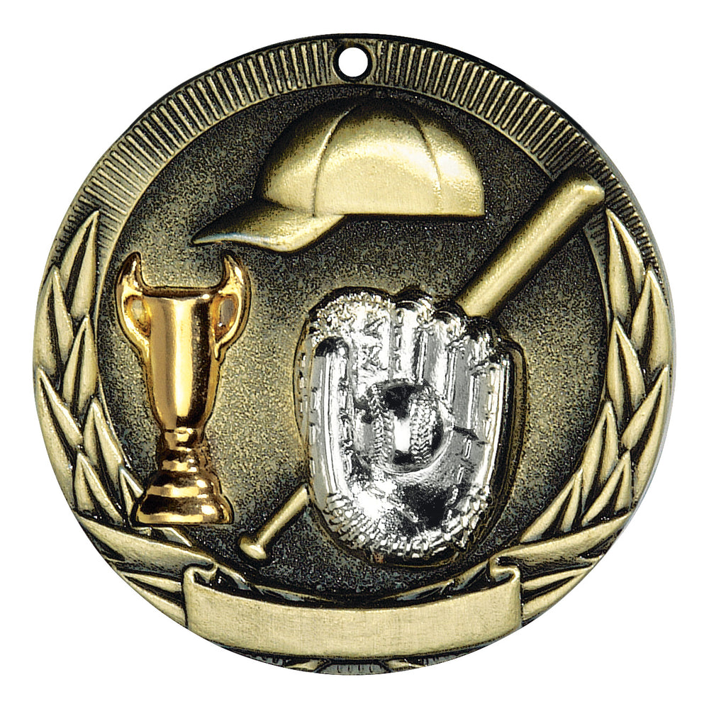 Baseball Tri-Color Medallion