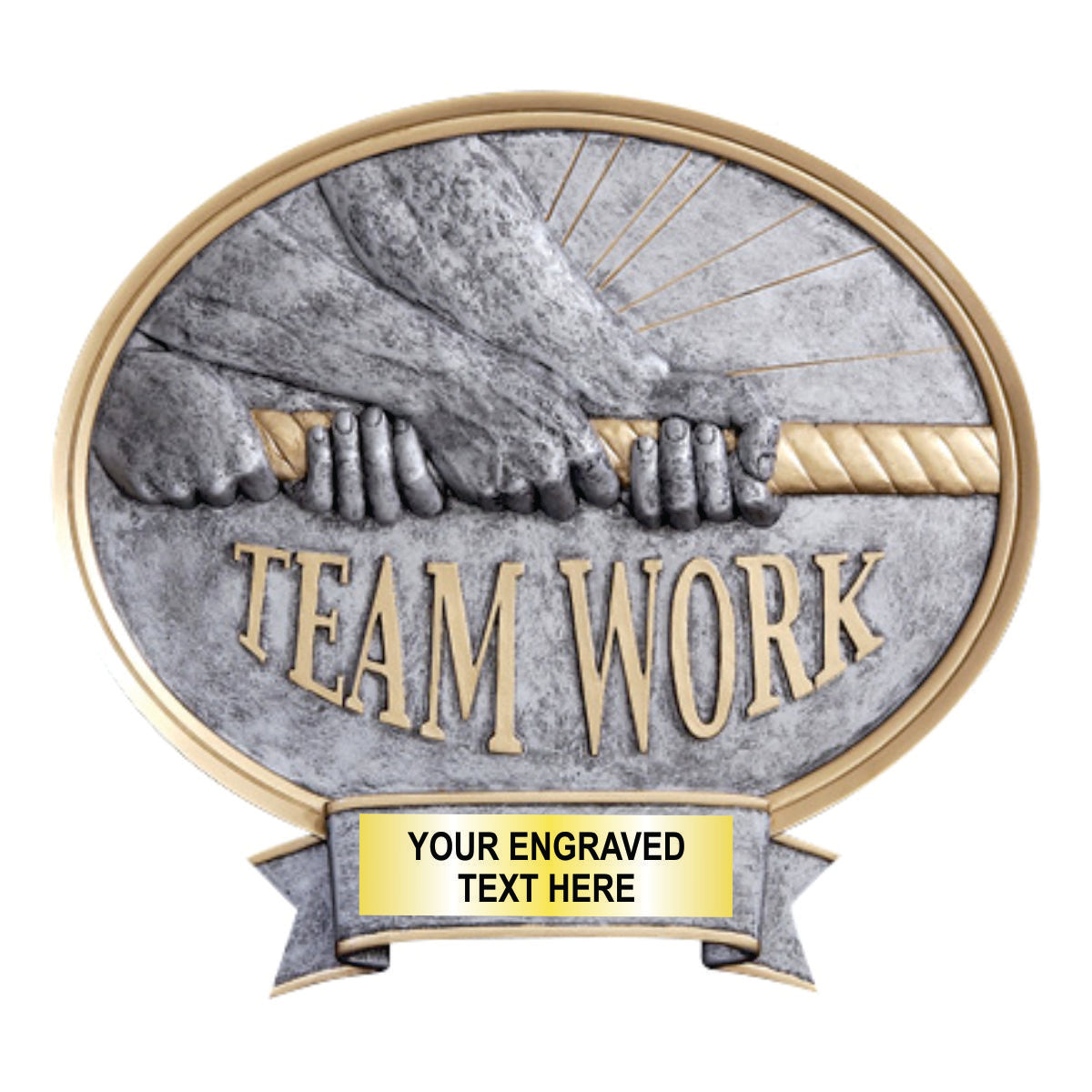 Teamwork Rower Award Legend Oval Teamwork Award — Action Awards