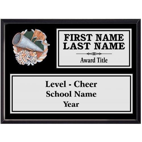 Cheer Icon Plaque - Black Finish - Action Awards