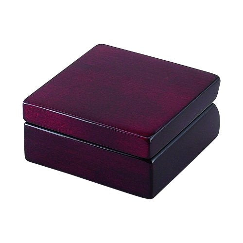 Square Wood Box with Clock and Engraved Plate - Action Awards