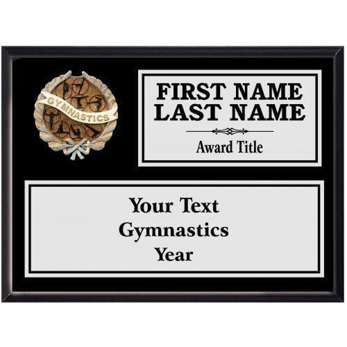 Gymnastics Icon Plaque - Black Finish