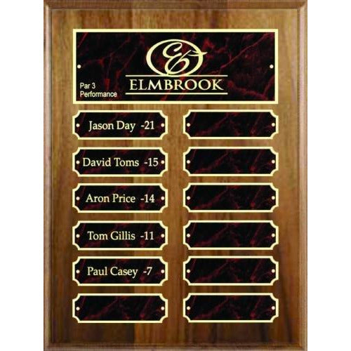 Solid Walnut High Gloss Perpetual Plaque Perpetual Plaques - Action Awards