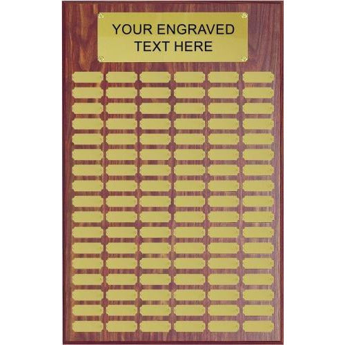 Perpetual Plaque Assembled With Satin Gold Plates Perpetual Plaques - Action Awards