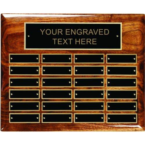 Solid Walnut High Gloss Perpetual Plaque Perpetual Plaques - Action Awards