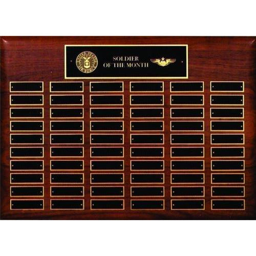 Perpetual Plaque Assembled with Black Plates Perpetual Plaques - Action Awards