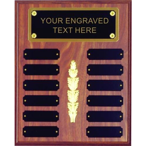 Perpetual Plaque Assembled with Black Plates Perpetual Plaques - Action Awards