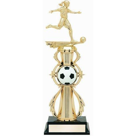 Soccer All Star Female Trophy With Riser Soccer