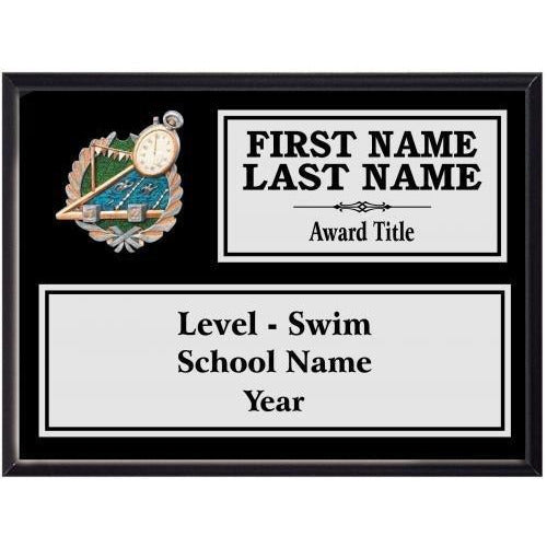 Swimming & Diving Icon Plaque - Black Finish